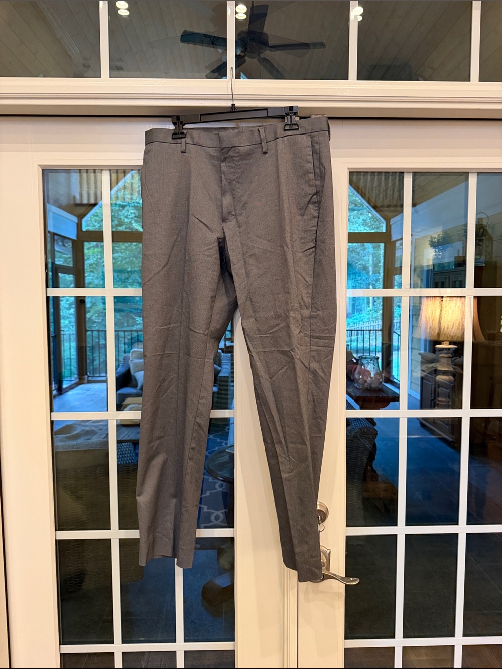 Men's Gray Dress Pants - Classic Straight Fit